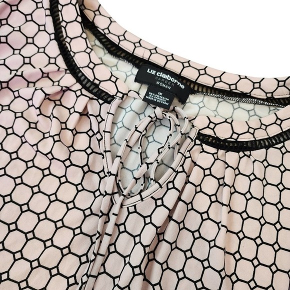 Liz Claiborne Blouse Women's Top size 1X Modern Long Sleeve Light Pink - Picture 6 of 6